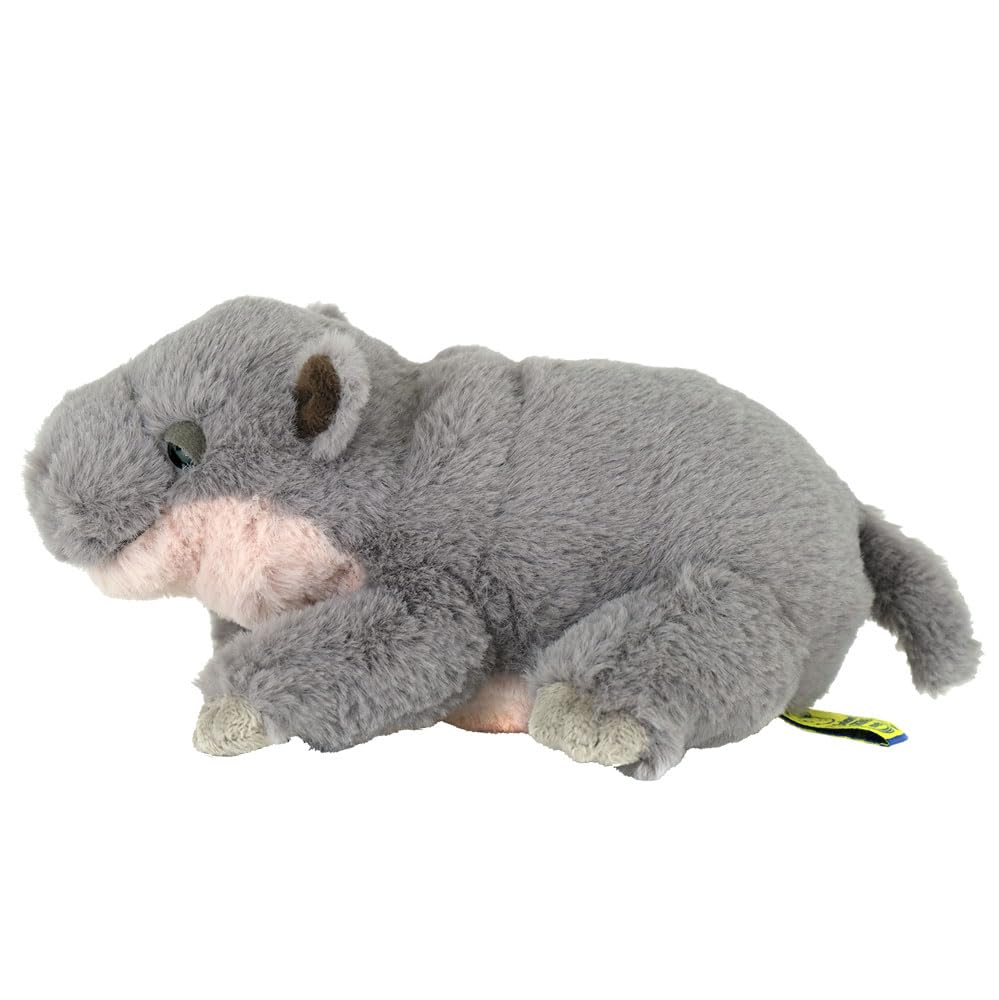 SunLemon Fluffies Kleines Zwergflusspferd 12 x 21 x 16 cm Plüschtier Niedliches Zoo-Nilpferd P-1423