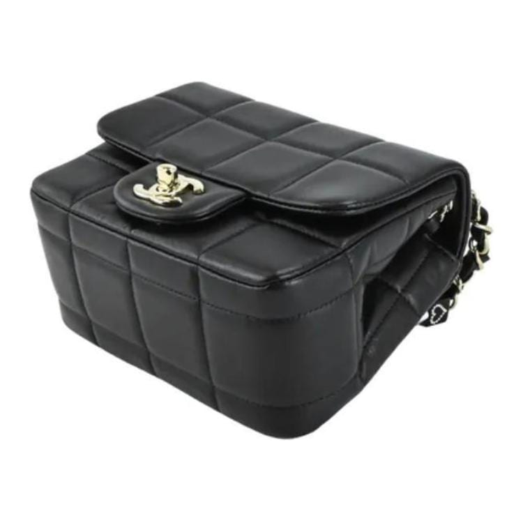 Chanel 23C Early Spring Lambskin Flap Bag, Crossbody Bag, Shoulder Bag Mini Women's Black AS3744-B10064-94305