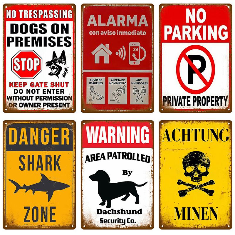 Retro Wall Art Mural Outdoor House Bathroom Home Room Decorations Decor Vintage Metal Signs Plates Tin Sign Posters Man Cave Bar