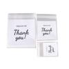 50 Pcs Transparent Thank You Self-Adhesive Bag Plastic Pouches For Diy Jewelry Display Cookies Storage Gifts Bag