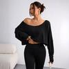 2025 Cross-Border Autumn/Winter Women's Ribbed Knit V-Neck Slim Long Sleeve Top - Stretchy & Comfortable