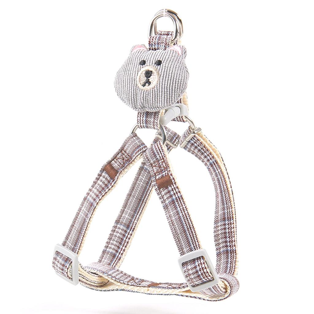 Dog Cat Harness Leash Cute Cartoon Cat Collar Adjustable Breathable Pet Vest Traction Rope Small Medium Dog Chain Puppy Supplies