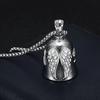 Motorcycle Guard Bell Stainless Steel Motorcycle Angel Bell Spirit Bells with Chain or Keyring Guard Riding Bell Pendant