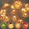 2M 20LED Santa Claus Snowflake Tree LED Light String Christmas Decoration For Home Christmas Ornament Xmas Gift New Year