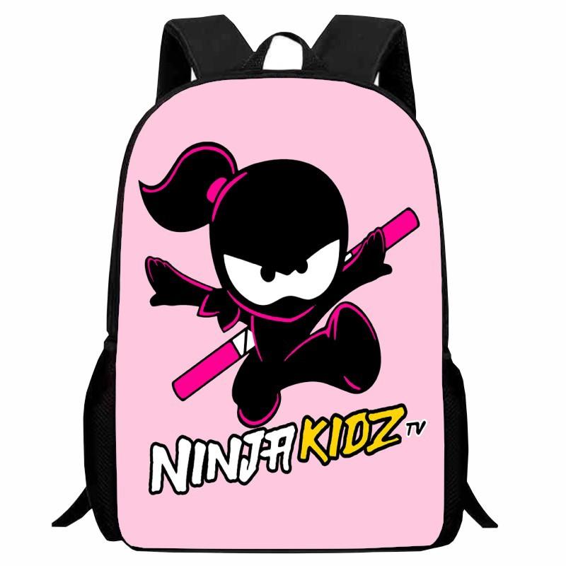 Zaino Scolastico Ninja Kidz Stampato, Zaino Casual Cartone Animato Scuola Elementare 1a Elementare