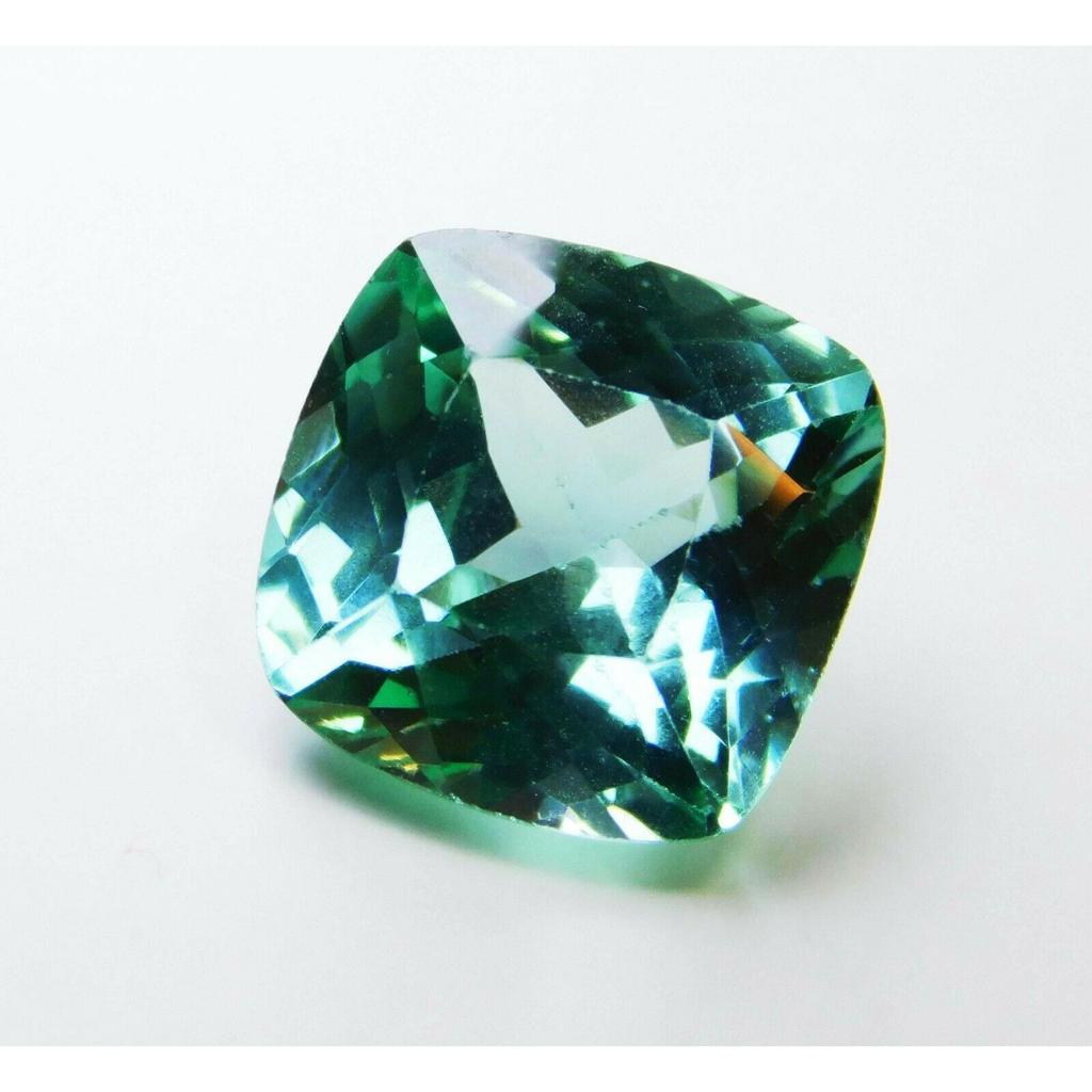Natural Green Grandidierite Loose Gemstone Square Cushion 8.15 ct for Jewelry Making and Crafts