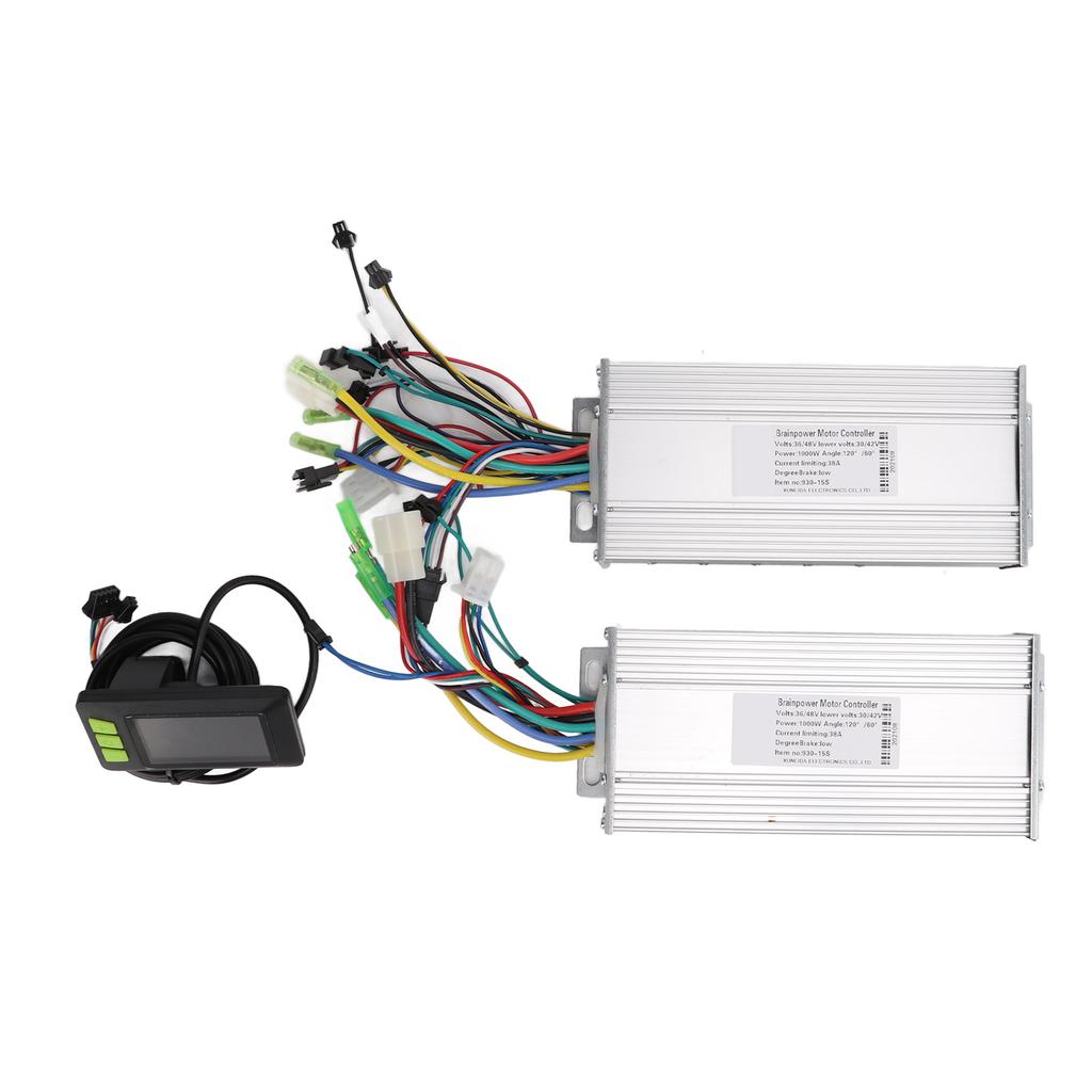 36V 48V 1000W Dualantriebsmotor Bürstenloser Controller LCD-Display Farbbildschirm Kit für Elektro