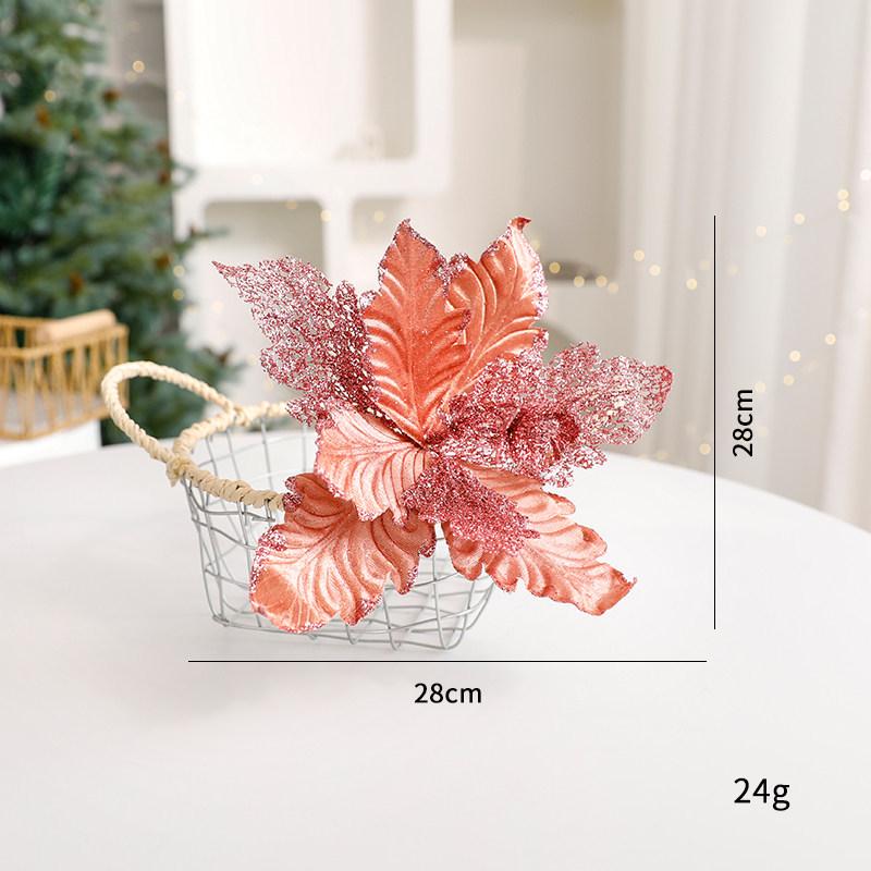 Warm Christmas Flower Pendant: DIY Artificial Tree Insert Decoration