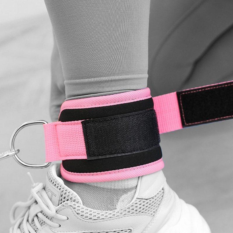Double D Ring Ankle Cuffs Heavy Duty Straps For Glutes Legs Abs Workouts Strength Training Gym Equipment