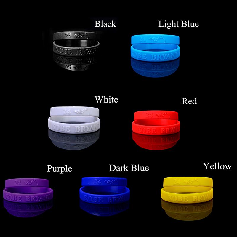 Braccialetti Silicone Kobe Bryant 24 - Set 4 Pezzi, Per Sport E Stile, Unisex - Foto 2