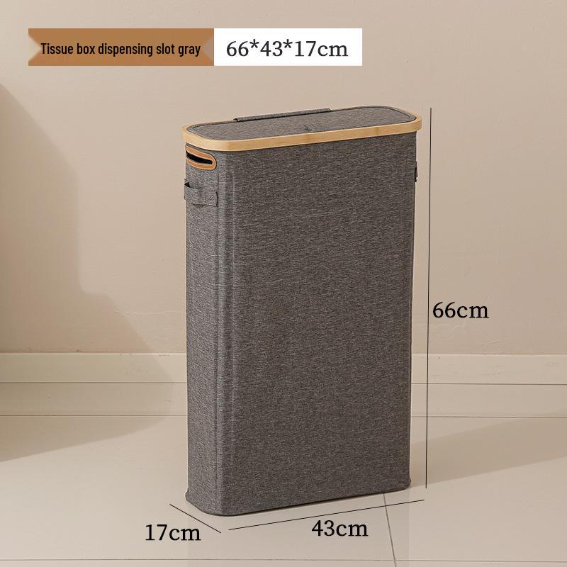 Foldable Waterproof Bathroom Tissue Storage Basket with Lid