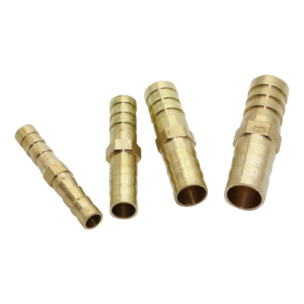 6mm 8mm 10mm 12mm Barbed Brass Straight Connector Garden Irrigation Air Fuel Water Pipe Gas Tubing Aquarium Hose Copper Fittings