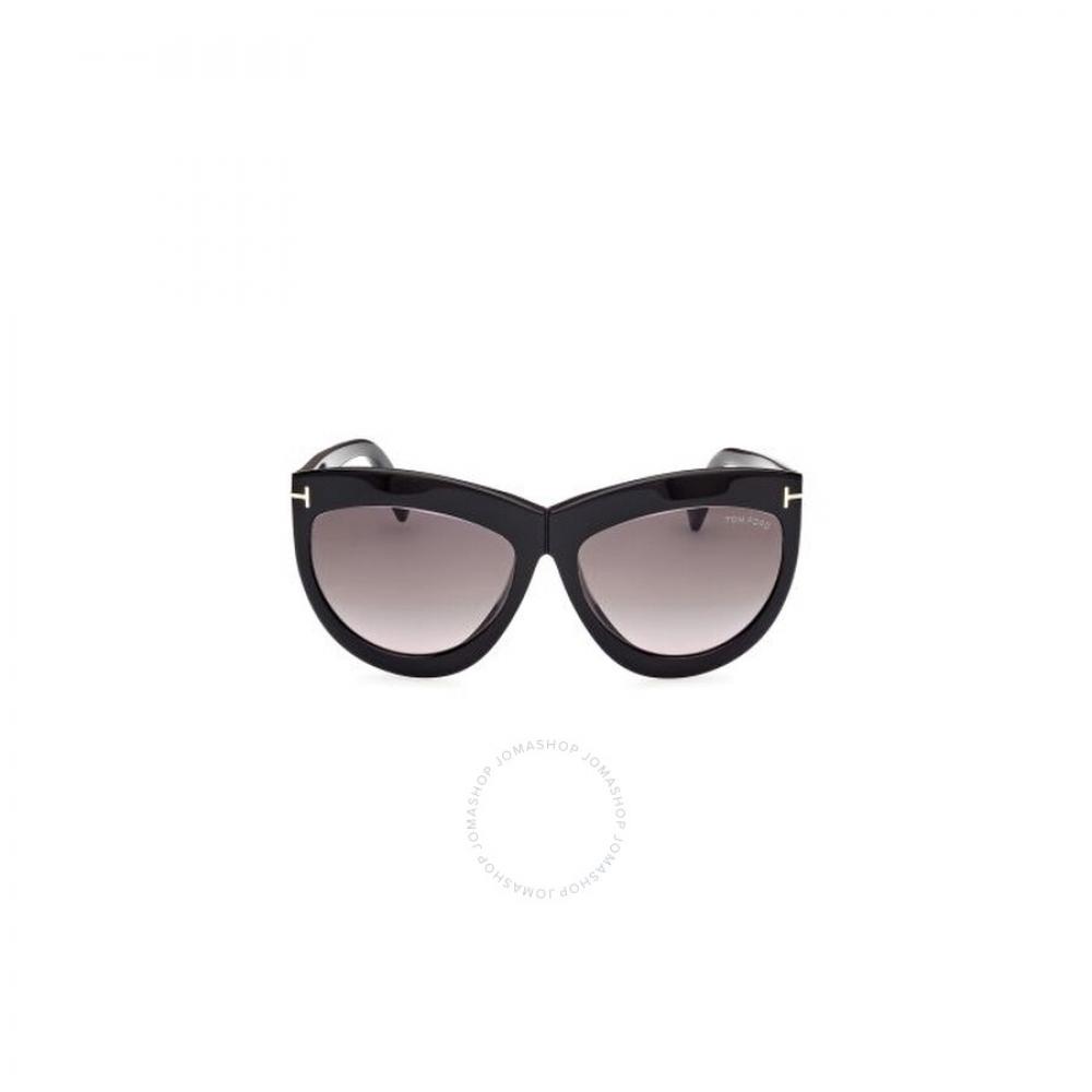 

Tom Ford Doris Smoke Gradient Cat Eye Ladies Sunglasses FT1112 01B 59