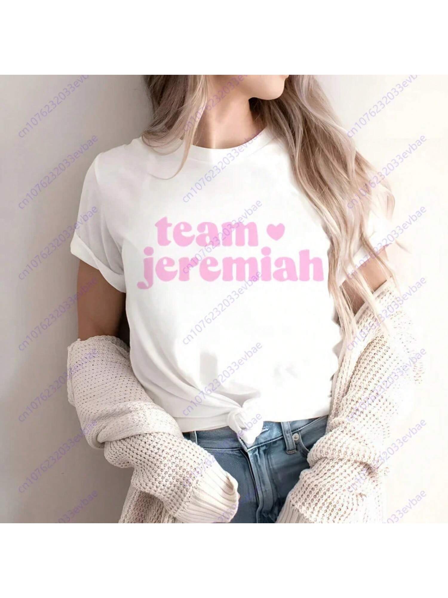 

Женская повседневная футболка с принтом, женская одежда, высокомодная, с короткими рукавами, женская командная футболка Jeremiah XXXXXL чёрный