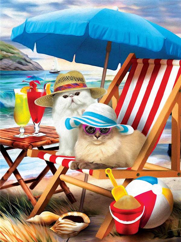 DIY Diamond Mosaic Dog Picture Of Rhinestone Diamond Painting Cat Animal Cross Stitch Seaside Embroidery Decor For Home