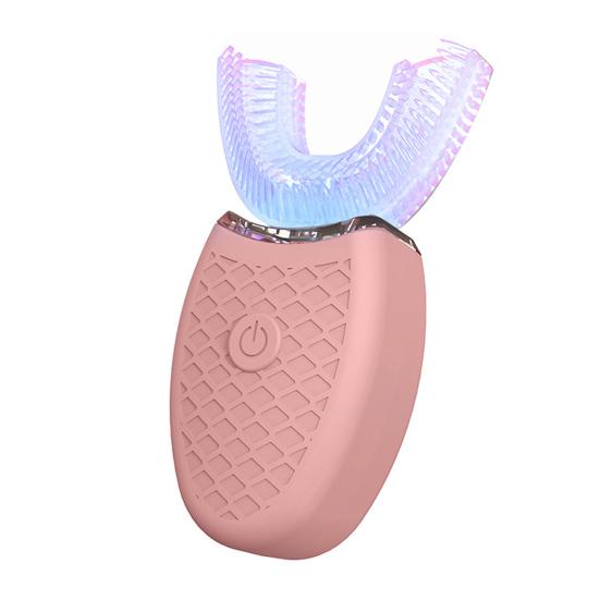 Electric Toothbrush U-Shaped Ultrasonic Silicone 360 Degrees Automatic Blue Light Toothbrush for Home Use