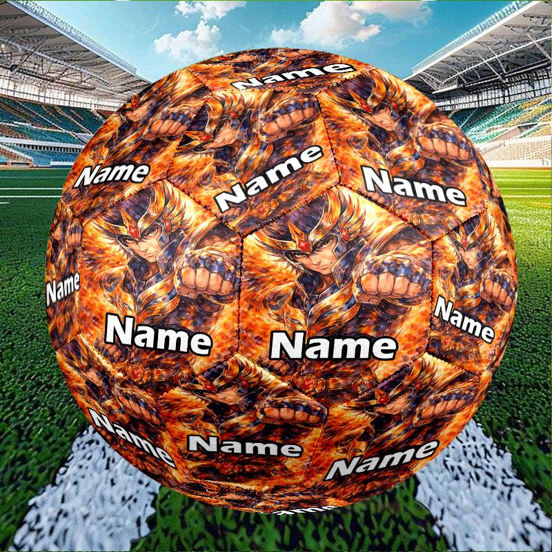 Custom Name Personalized Saint Seiya Print Size 5 Soccer Ball Training & Match Football, for Team, Kicking, Gift for Football Enthusiasts