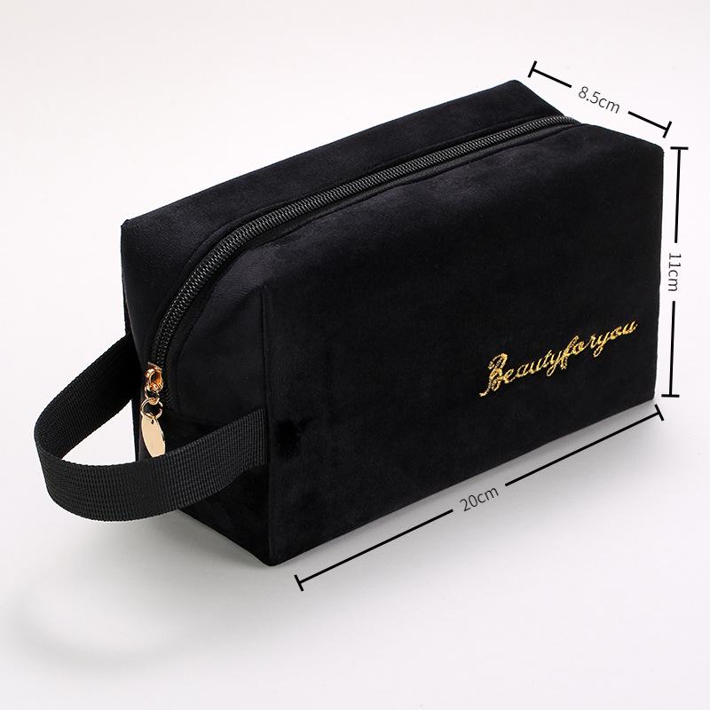 Velvet Makeup Bag Set: High-Capacity, Four-Piece Luxury Cosmetics Storage
