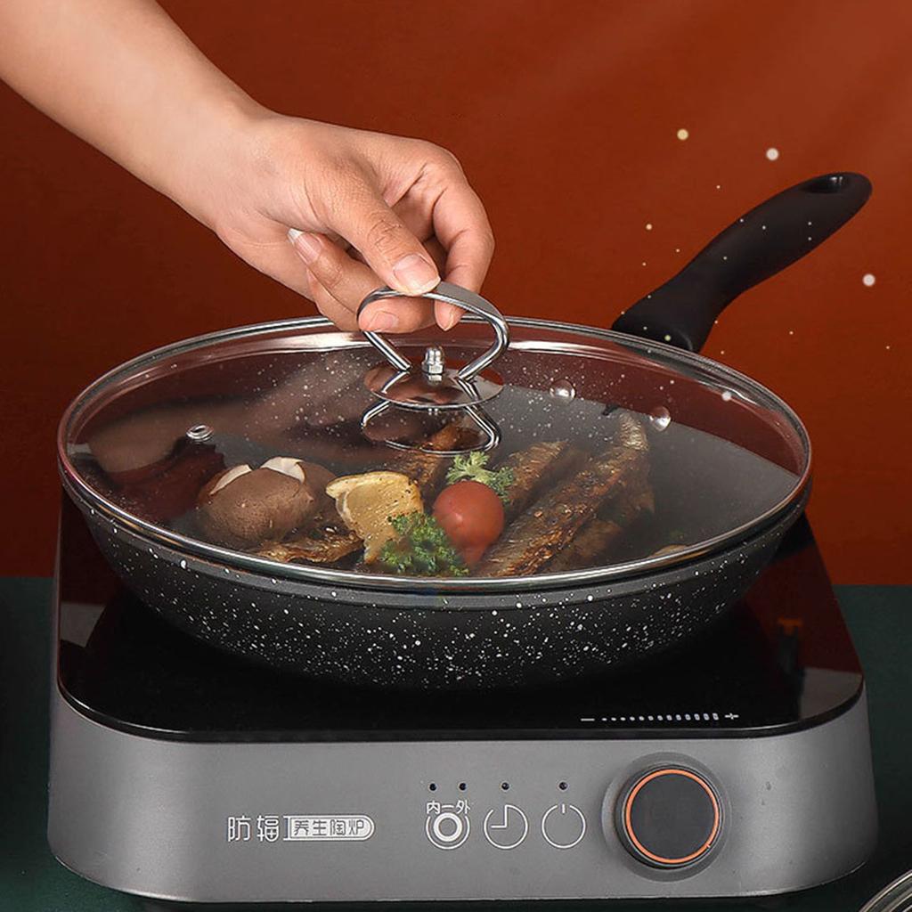 Panna med platt botten Nonstick Stekpanna Kokkärl Stekpannor Omelettpanna Biffstekning Gasspis Stekpannor Köksredskap Hållbar