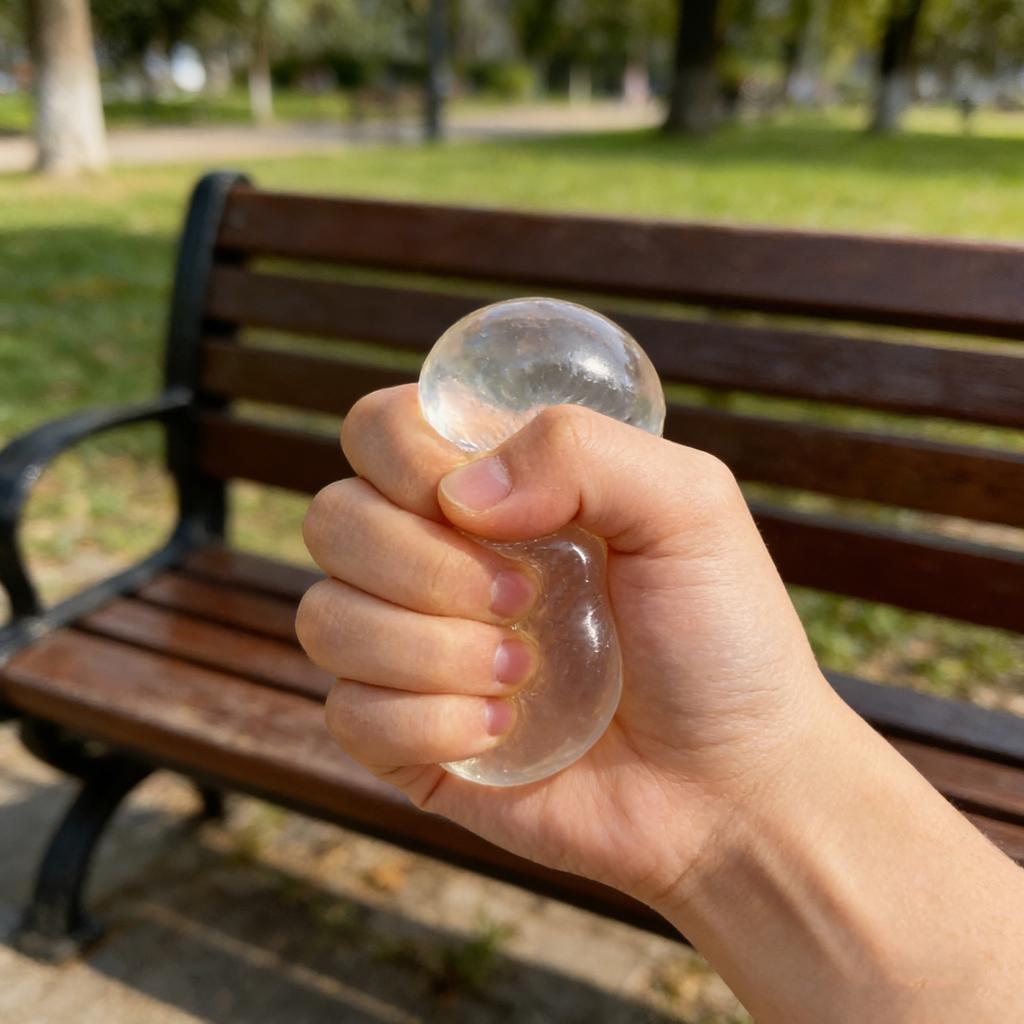 Transparent Stress Relief Ball 6cm Soft Decompression Toy for Hand Exercise and Relaxation Suitable for Home Office School Use