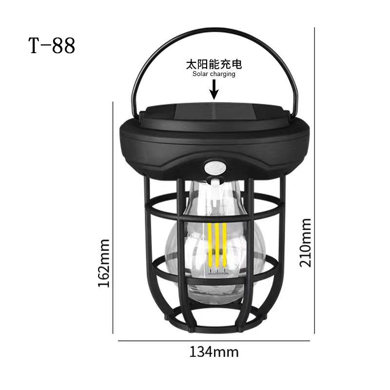 Portable Camping Lamp Human body Induction Solar Wall Light Outdoor IP65 Waterproof Camping Emergency Light USB Rechargeable