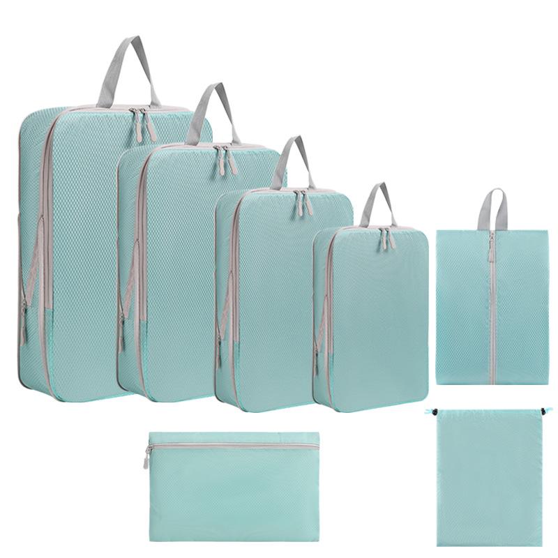 Czteroczęściowy zestaw kompresyjny podróżny: Worki próżniowe na ubrania, buty i skarpetki - Wodoodporne rozwiązanie do przechowywania