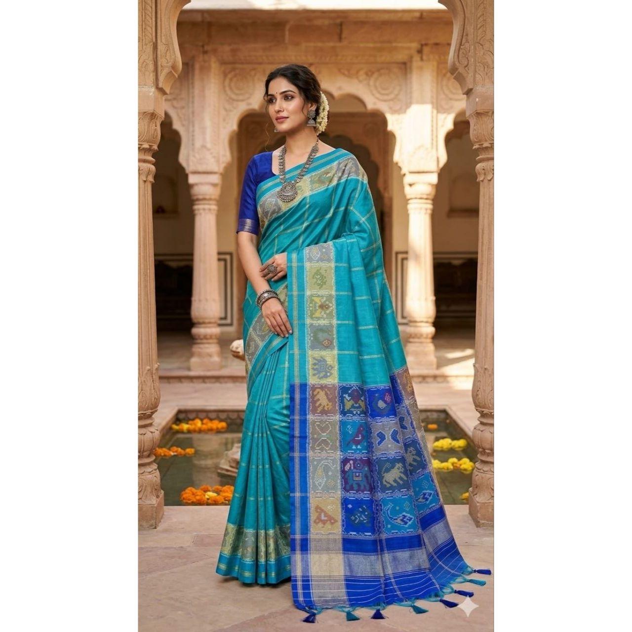 New Launch Pure Silk Feel Patola Saree Collection