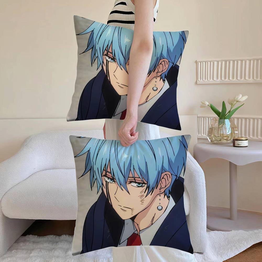 M-Mashle Magic and Muscles Pillow Case Anti-dustmite Pillowcase Invisible Zipper Silky Sofa Cushion Cover