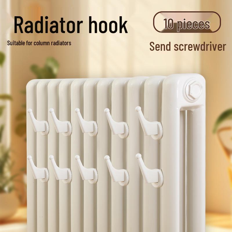 Háčky na radiátor Sušák Věšák bez vrtání na oblečení Ručníky Klobouky Koupelnový ohřívač Závěsný háček