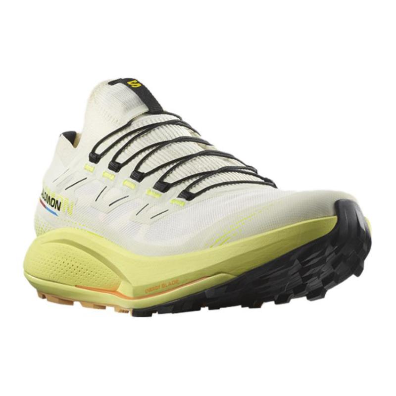 SALOMON Pulsar Trail PRO 2 Cushioning Abrasion Resistant Support Low Top Running Shoes Women's White Green Sneakers 476805