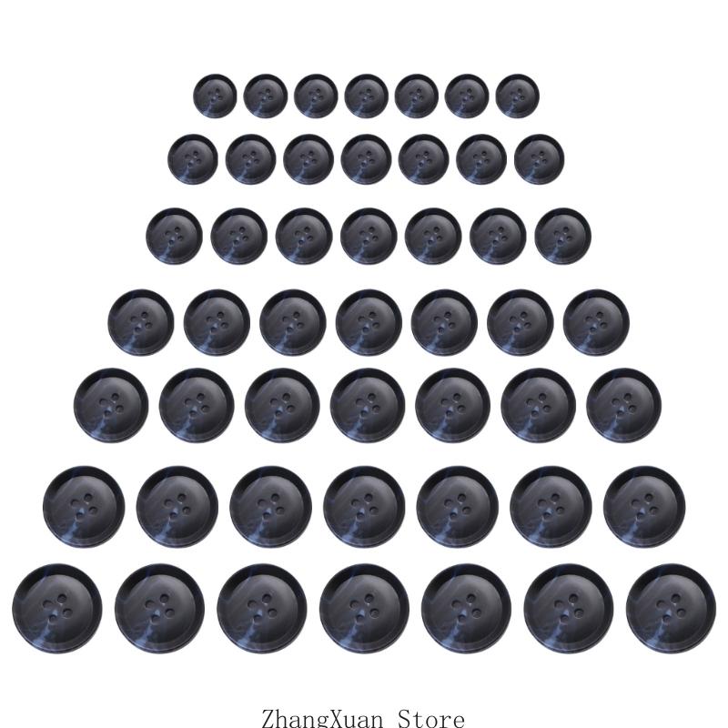 3XUF 70 Pcs Craft Buttons Round Buttons 4 Holes Buttons Resin Buttons Coat Buttons Shirt Buttons for DIY Handmade Clothes