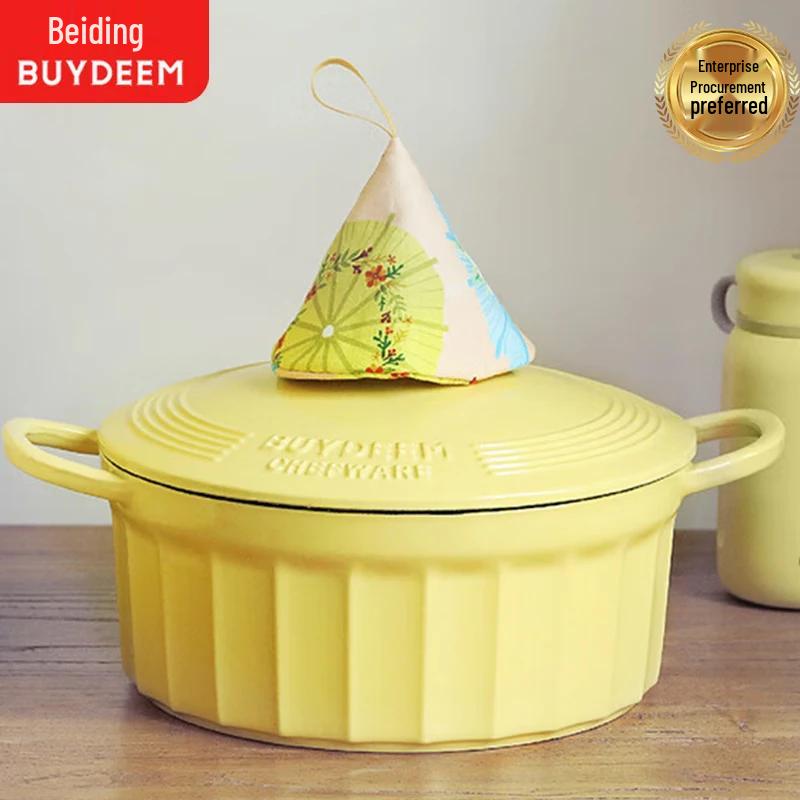 Buydeem 22cm Enamel Cooking Pot