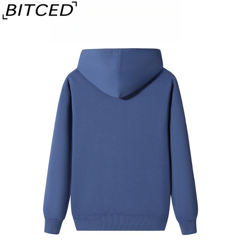 BITCED Cotton Long Sleeve Men's Loose Large Size Printed Sports Bottom Long Sleeve T-Shirt Top