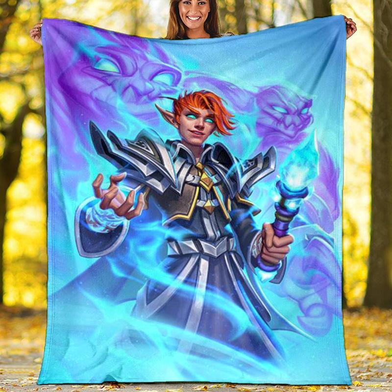 Флисовое одеяло с принтом в виде силуэтов футболистов, теплое, мягкое, плед для дивана и кровати 80cm x 120cm