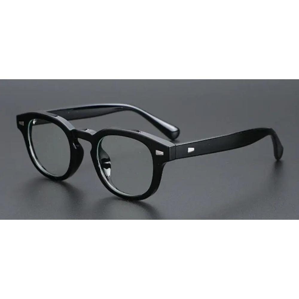 Anti Blaulicht Mode Klassische Lesebrille Herren Luxusmarke Nieten Grün Quadratische Brillenfassungen Optische Computerbrille