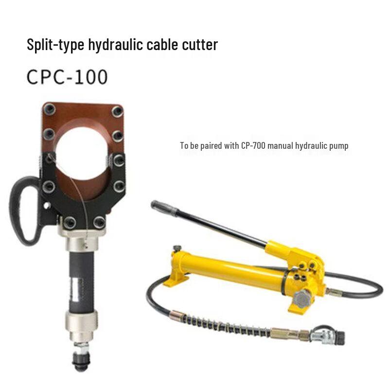 Yunduo Split Hydraulic Cable Cutter Kit with CP-700 Manual Pump