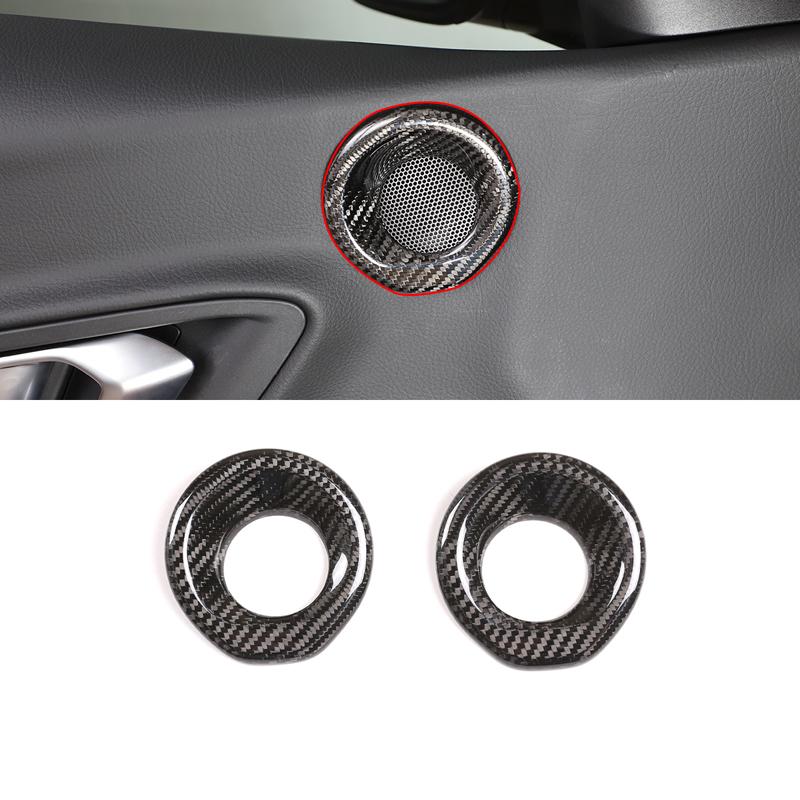 

Real carbon fiber For Toyota GR Supra A90 2019-22 Car Door Speaker Ring Trim Sticker Interior Car Accessories