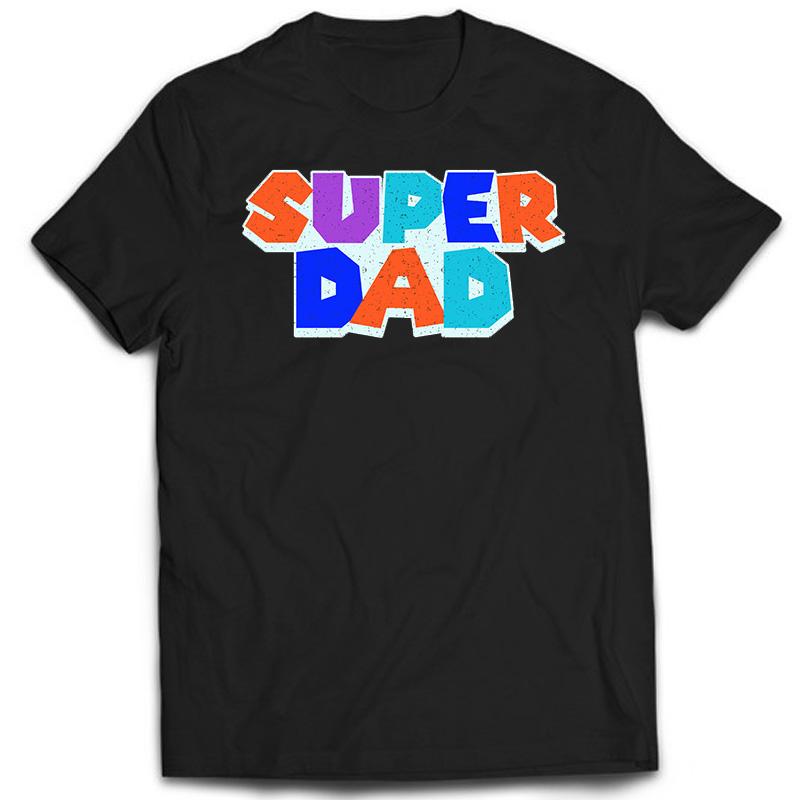 Super Dad T-shirt Fashion Harajuku Vintage Short Sleeve Versatile 100% Cotton Streetwear Casual O-Neck Tops Fathers Day Gift