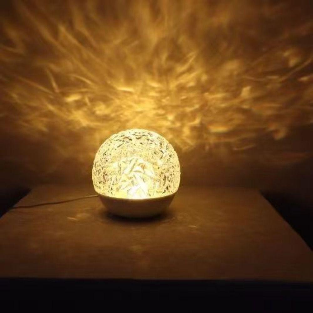 Remote Controls LED Spherical Night Light Aurora Water Ripple Projector  Home Ambiances