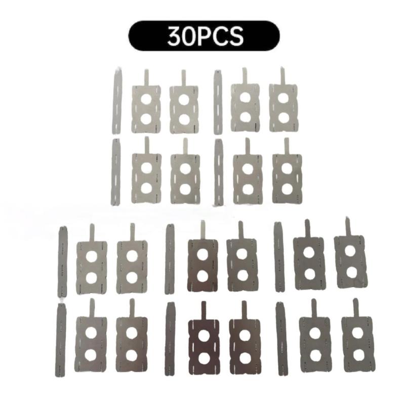 30 Count 18650 Lithium Battery Nickel Sheets, 5Set Polygonal Battery Connection Sheets for Spot Welding Machines