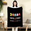 1PC Pacman Patterned Flannel Blanket Suitable For All Seasons For Home Decor Warmth And Comfort Gifts Holiday Present