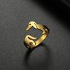 Cazador Adjustable Dachshund Dog Rings for Women Girl Stainless Steel Open Rings Cute Animal Pet Jewelry Birthday Gift Wholesale