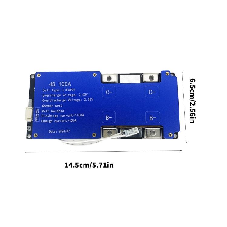 Effective 4S LiFePO4 Battery Protections Module 100A Discharge Aluminum Case Thermals Management Equalizers Module