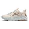 Li Ning Meteor Cushioning Slip Resistant Abrasion Resistant Support Low top Casual Shoes Women's Gray Pink AGCU122-3