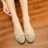 New cotton and linen women's single shoes flat heel non-slip soft sole embroidered shoes low top breathable flat shoes