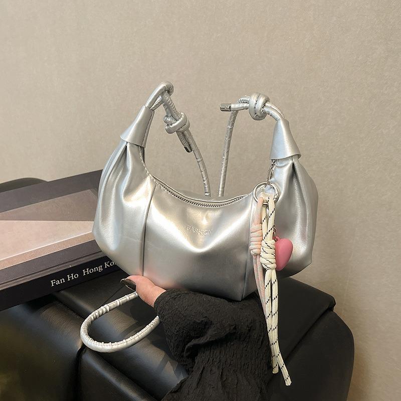 Lazy Wind Dumpling Bag Spring and Summer New Women's Bag Niche Design Shoulder Underarm Bag Macaron Croissant
