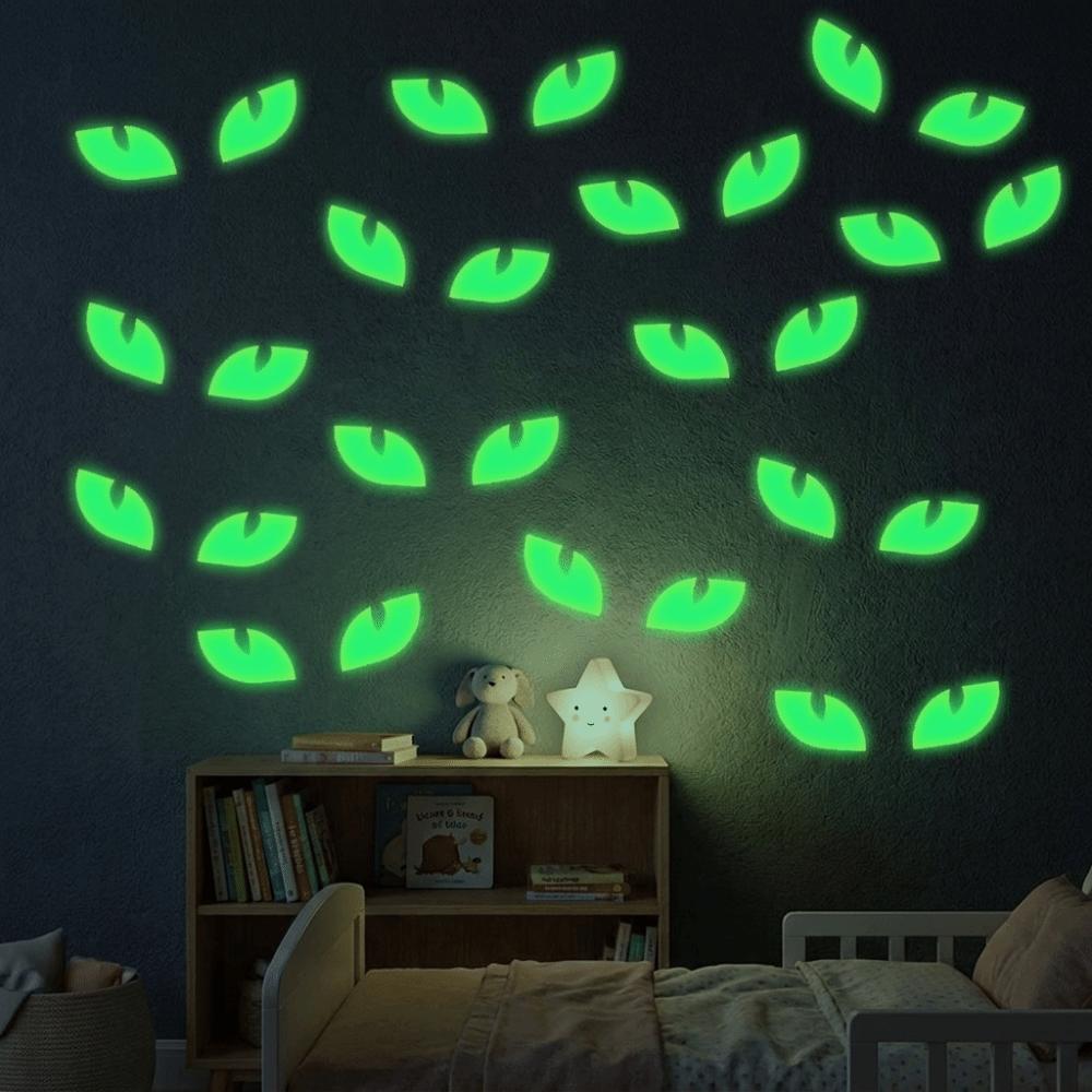Self Adhesive Peeking Eyes Decals Non-Damaging Wall Decals Glow In The Dark Stickers Festival