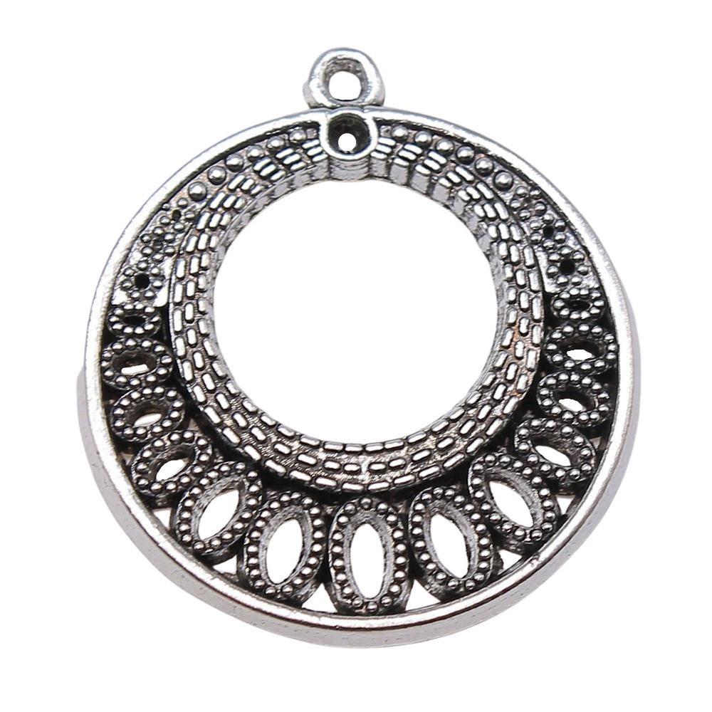 Flowers Of Life Charms Vintage Alloy Pendants For Nature Inspired Jewelry Making