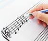 Mini Simple Musical Staff Whiteboard  W300mm X H200mm  Wall-Mounted  Whiteboard Staff Notation Board for Beginners, Self-Study, Musical Notes, Music