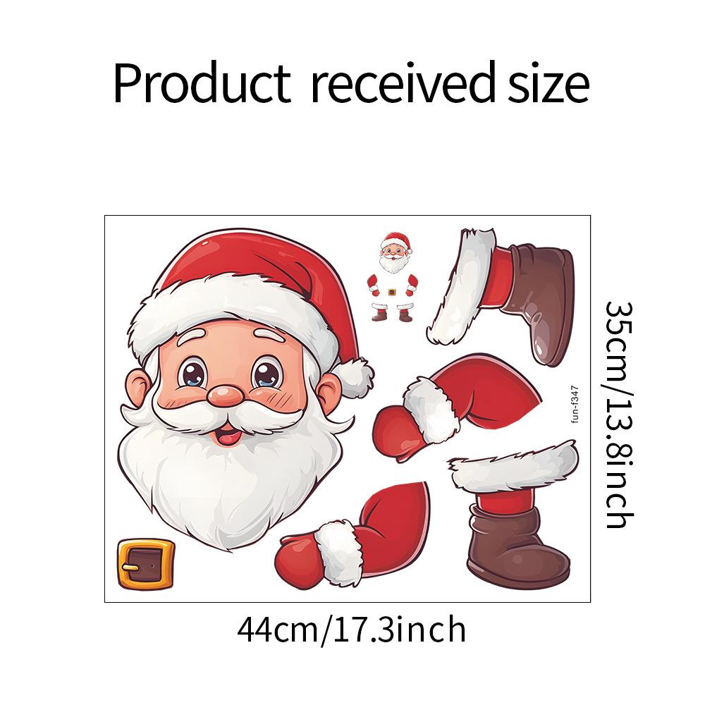 

Мультфильм Санта-Клаус Наклейка на холодильник Кухня Домашнее украшение Наклейка на стену Самоклеящаяся 35*44CM/fun-f347 914